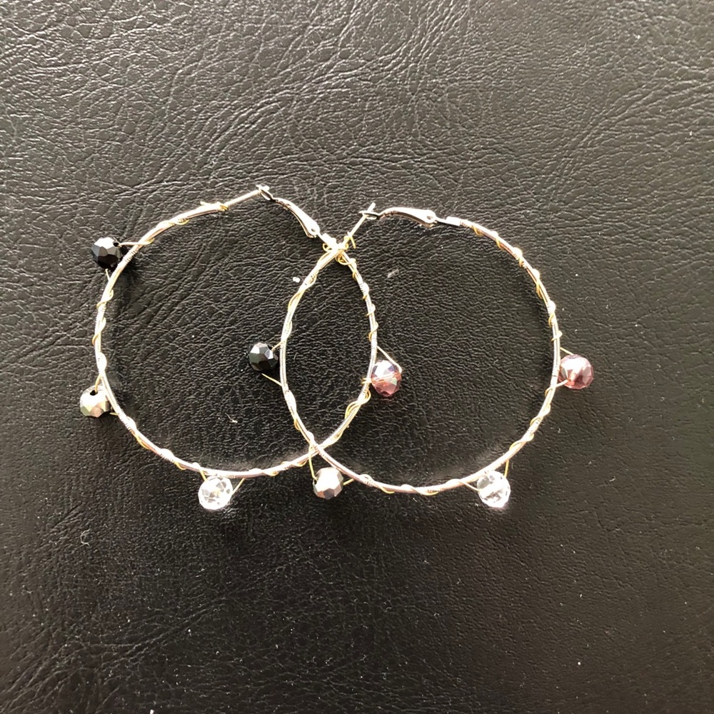 Homemade Asexual Pride Earrings